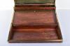 ^ A good early Victorian burr oak, brass mounted and rosewood lined writing slope - 6