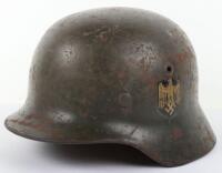 Scarce WW2 German Navy (Kriegsmarine) M-35 Single Decal Steel Combat Helmet