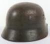 Scarce WW2 German Navy (Kriegsmarine) M-35 Single Decal Steel Combat Helmet - 3