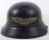 WW2 German Luftschutz Gladiator Pattern Steel Helmet - 7