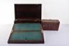 ^ An early Victorian rosewood and brass mounted rosewood writing slope - 4