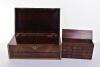 ^ An early Victorian rosewood and brass mounted rosewood writing slope - 5