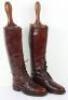 Pair of British Officers Campaign Boots and Wooden Trees - 2