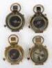 4x WW1 British Officers Compasses