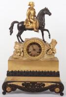 19th Century French Mantle Clock Napoleon Bonaparte on Horseback