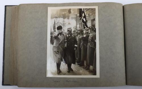 George Crosfield Photographs/ Ephemera Archive in Three Albums. Crosfield (Lieut.Colonel Royal Welch Fusiliers) a veteran of the Great War was President of the British Legion