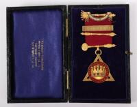 A 9ct masonic medal, ‘Decimus Nonus’ 1949-1950, Progress Chapter No. 1768