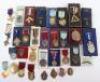 A large quantity of silver and silver and enamel Masonic medals - 6