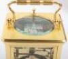 A 19th century French ormolu repeating carriage alarm clock - 8