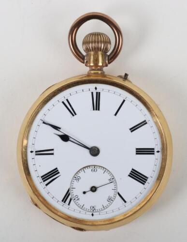 A French 18ct gold pocket watch (af)