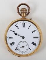 A French 18ct gold pocket watch (af)