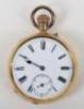 A French 18ct gold pocket watch (af)