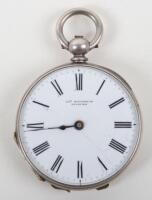 A 19th century silver open face pocket watch, James Houghton Kilburn