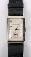 A vintage Glashutte Tank wristwatch, circa 1930