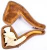 Finely carved meerschaum pipe bowl in the form of a Turk’s head - 5