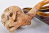 Finely carved meerschaum pipe bowl in the form of a lady’s head with stem - 5