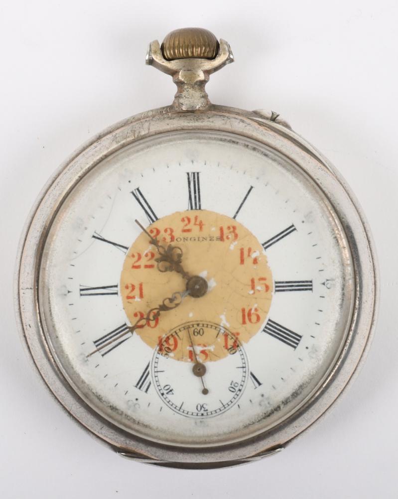 A Longines Grand Prix Paris 1889 silver pocket watch