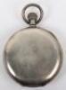 A silver half hunter pocket watch and chain - 2