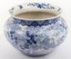 A Chinese blue & white fish bowl / jardiniere, unmarked - 2