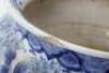 A Chinese blue & white fish bowl / jardiniere, unmarked - 14