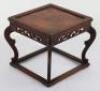 A 19th century small Chinese hardwood carved candle stand - 2