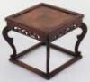 A 19th century small Chinese hardwood carved candle stand - 3