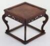 A 19th century small Chinese hardwood carved candle stand - 4