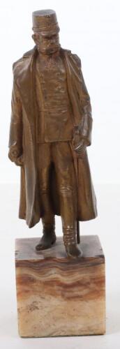 A late 19th/early 20th century bronze of Emperor Franz Joseph of Austria