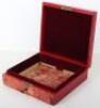 A 20th century Morocco leather red Government despatch box - 2