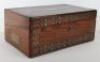 A late 18th century rosewood and brass inlay writing slop, in the manner of George Bullock - 3