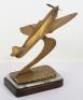 A brass model of a Spitfire in flight - 2