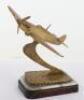 A brass model of a Spitfire in flight - 4