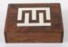 A Hans Hansen &lsquo;Sterling Denmark&rsquo; rosewood jewellery box