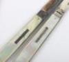 Two silver and mother of pearl fruit knives, with a 14ct nib Burnham fountain pen - 3