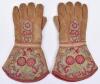 Fine pair of Native American embroidered leather gauntlets