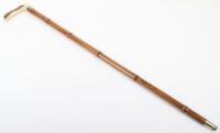 A 19th century bamboo and antler handle combination walking stick