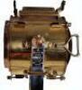 A superb and large pair of mid 20th century brass and metal naval signalling lamps on stands - 7