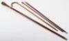 Two Sergeant Major pace sticks, one with silver ball pommel, London 1918 - 2