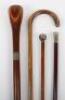 Two Sergeant Major pace sticks, one with silver ball pommel, London 1918 - 3