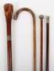 Two Sergeant Major pace sticks, one with silver ball pommel, London 1918 - 4