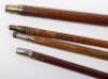 Two Sergeant Major pace sticks, one with silver ball pommel, London 1918 - 11