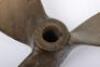 A brass ships propeller, signed Wortham Blake & Co, Whetstone London NI 20 - 3