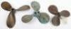 A brass ships propeller, signed Wortham Blake & Co, Whetstone London NI 20 - 5