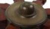 An early 20th century oak and brass ships wheel - 4