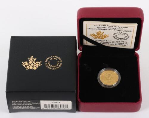 Maple Leaf 2016 $10, (.999)