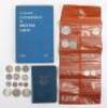 A GB decimal set, some US silver coins - 8