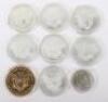 Nine USA silver Eagle coins - 3