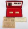 Two 18ct Sir Winston Churchill Stamp Replica gold stamps