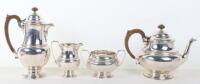 An early 20th century silver tea set, Adie Brothers, Birmingham 1930/31