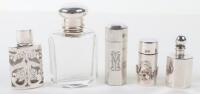 A selection of silver scent bottles